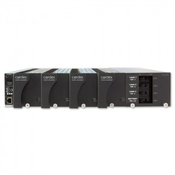 Cordex 19" Flush Mount Shelf, 4 x CXRC 48-650W Positions, CXCI HP controller and distribution 3L, 1B, LVDB